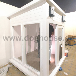 Wood And Glass Dog House With Ac